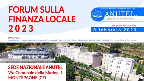 Next al Forum ANUTEL sulla finanza locale 2023